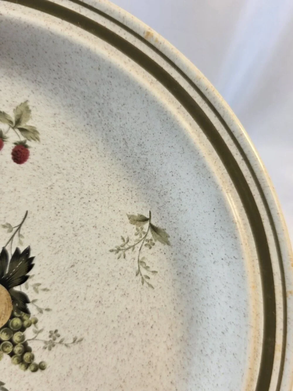 TWO Royal Doulton Cornwall (Double Green Trim) Salad Plates Fruit & Berries